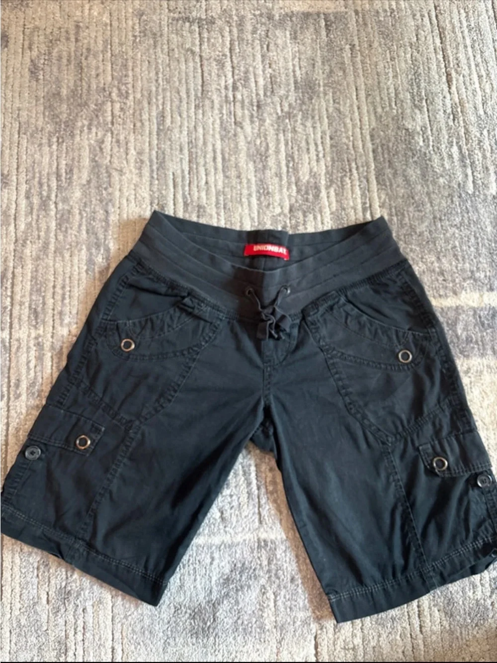 UNIONBAY Black Women's Cargo Bermuda Shorts